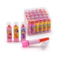 wholesale halal light fruit mini cute and crazy glitter lipstick hard candy toys