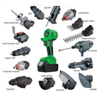 Multifunction Cordless Tool Kit Power Tool Combo Set Jigsaw Chainsaw Cordless Drill Electric Angle Grinder with Case