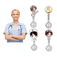 Pocket Quartz FOB Brooch Doctor Nurse Watch Nurse Working Metal Stainless Steel