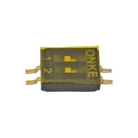 SPST 2 POS SMD Slide DIP Switch 1.27mm Pitch Gold Plated