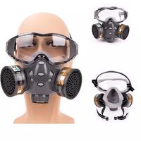 Hot sale gas mask lightweight design full protection face shield with goggles