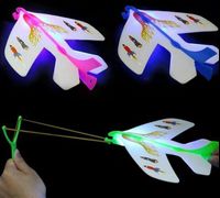 2023 New Large Slingshot Luminous Aircraft LED Blue Light Catapult Rotorcraft Children's Toys