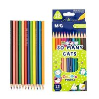 So Many Cats 12 Pack Cute Drawings for Kids Lapices De Color Colored Pencils for Kids