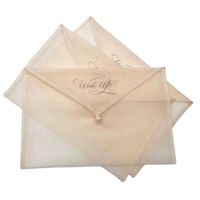Best-selling gauze bag transparent organza fabric gift mesh bag 18*16cm organza envelope bag with pearl crystal buckle