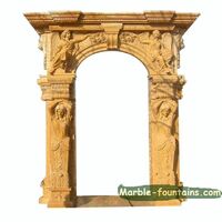 Exterior Arched Marble Stone Gate Surround Decorative Stone Gate Surround For Sale