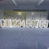 LED Digital Sign Birthday Party Jumbo 4ft 5ft Marquee Love Letter Light Up Numbers Wedding Decoration Event Props