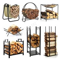 Firewood Rack Indoor Outdoor Wood Storage Log Heavy Duty Fireplace Log Rack Carrier Firewood Rack