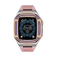 Professional Factory Custom Logo 41mm Silicone Watch Band Apple Watch Diamond Case for iwatch Series 7