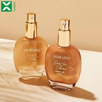 OEM/ODM Private Label Body Glow Oil Bronzer Luxury Body Glitter Oil Liquid Highlighter Spray