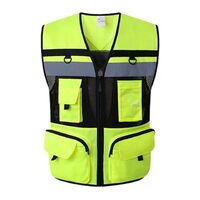 Reflective Vest Jacket Strip Fabric Structure Custom Logo Safety Safety Vest High Visibility Work Reflective Clothing