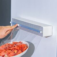 Factory Price Kitchen Tools Refillable Plastic Wrap Dispenser with Parchment Paper Slider