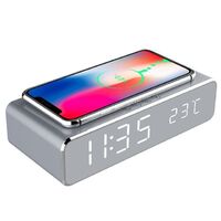 Direct Sale LED Modern Digital Alarm Clock Mobile Phone Wireless Charger