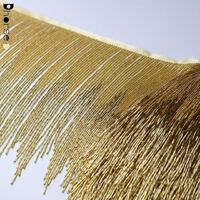 Hot sale 28cm long hand-stitched gold and silver tassel tassel decoration beads
