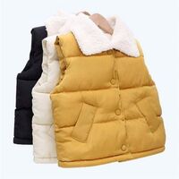 2023 New Baby Girl Boys Winter Down Vest with Fleece Lining Kids Winter Coat ODM OEM Custom Order