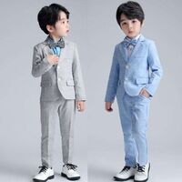 2022 Boys Spring Dress New Children's Suit Suit Student's Day Dress Plaid Suit Flower Girl Costume
