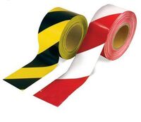 Hazard Red White PE Warning Barrier Strips with Non-Adhesive Tapes
