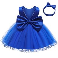LZH Baby Christening Dress Baby 2nd Birthday Party Dress Toddler Girl Bowknot Princess Dress