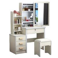 Modern Nordic Design Furniture Small Wooden Pink Dressing Table Dressing Table With Mirror And Stool For Bedroom