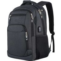 Free Sample Business Travel Slim Durable Laptop Backpack with USB Charging Port Waterproof College Laptop Bag