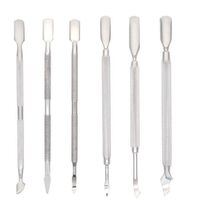 Stainless Steel Color Cleaner Nail Clippers Gel Nail Polish Remover Tool Double-Ended Nail Cuticle Pusher For Manicure