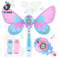 Automatic Magic Toy LED Light Up Bubble Wand For Girls