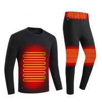 Autumn and Winter Electric Heating Underwear Warm Top and Trousers USB Rechargeable Heating Set