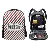Customized Professional Fashion Hair Clipper Portable Barber Shop Barber Tool Storage Hair Stylist Travel Backpack Tray Barber Bag