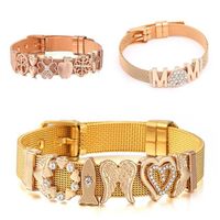 Hot Sale DIY Jewelry Angel Wings Strap Bracelet Rose Gold Plated Cubic Zirconia Knot Heart Bracelet for Gift Giving