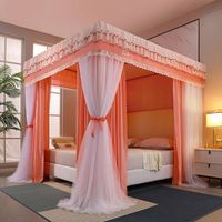 Bangxi promotion double pole floor double bed curtain mosquito net