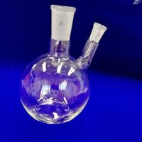 Factory Supply High Purity Transparent Double Neck Round Bottom Laboratory Flask