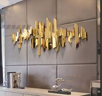 Living Room Background Stainless Steel Wall Hanging Light Luxury Metal Wall Decor