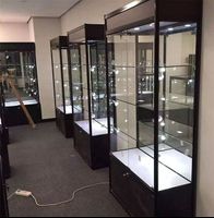 Standard and Custom Aluminum Glass Display Cases with LED Lights