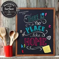 Wood Framed Chalkboard - Premium Magnetic Antique Chalk Board, Perfect for Regular or Liquid Chalk, Non-Porous Wall
