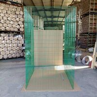 Custom PVC coated galvanized 2.5 2.8 3mm wire diameter 2.5*10 3*10 aperture cuboid chicken coop chicken coop two-door fence