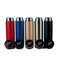 Double Wall Thermos Designer Time Marker with Led Temperature Display Vacuum Flask Smart Steel Water Bottle