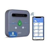 8 Zones Sync Alexa Voice Control Smart Irrigation System Remote Watering Timing Weather WiFi Sprinkler Controller