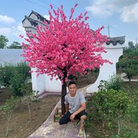150cm giant japanese pink sakura sakura tree with real like fabric flowers