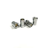 Brass Plated Silver 510 Female Threaded Cartomizer Magnetic Mini FRing Connector/Adapter For Vaping Cartomizers