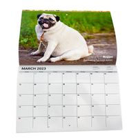 Customized 2023 New Year Monthly Wall Calendar Plan Cheap Saddle Stitch Advertising Promotional Gift High Quality Printing