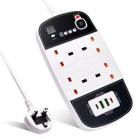 High Quality UK Smart Portable Power Plug Dual PD Fast Charging Portable USB Extension Socket