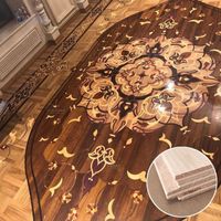 American engineered walnut, mahogany and parquet wood flooring medallion wood inlay art parquet design oak medallion flooring