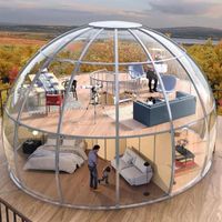 Hot Sale New Design Hotel Polycarbonate Yurt Tent Modular Prefab PC Crystal Bubble Dome Vacation Home