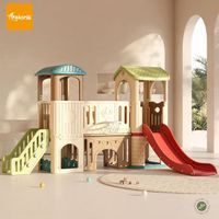 2022 Children's Playground Indoor Playground Plastic Double Slides Children's Playground