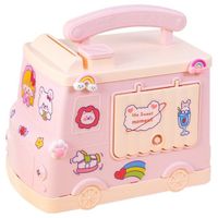 Cute car piggy bank for children boys and girls can't get out of the piggy bank