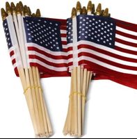 Stick Flag - 4th of July Decoration, Veterans Party, Grave Marker Holding American Flag