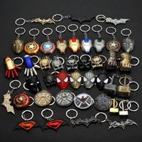 Avengers Captain America Iron Man Car Keychain Bag Pendant Cartoon Gift Keychain Keychain Ring