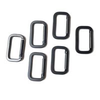 Wholesale custom logo black rectangle carabiner clip