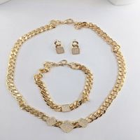 Custom Jewelry Gold Plated Jewelry Set Women's Gift Wholesale Men's High Quality Brass Fashion 18k Gold