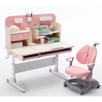 Wholesale children's study table and chair set pink study table children's girl home furniture children's reading study table set pink