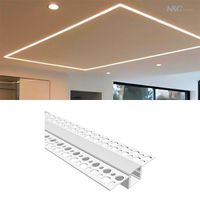 Custom ceiling strip light with 1m 2m 3m alu channel recessed drywall plaster wall plaster aluminum led profile